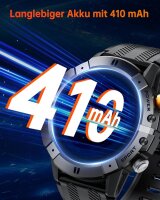 OUKITEL BT15 Smartwatch, 1.52" Display, 410mAh, 360x360, Fitness Tracker, Heart Rate, Sleep Monitor, Bluetooth, Da Fit App