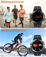 OUKITEL BT15 Smartwatch, 1.52" Display, 410mAh, 360x360, Fitness Tracker, Heart Rate, Sleep Monitor, Bluetooth, Da Fit App