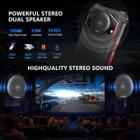 FOSSiBOT F101 P Smartphone, 4GB/64GB, 10.600mAh Akku, 5,45" HD+, 24MP Kamera, 7GB RAM, 512GB erweiterbar, 123dB Lautsprecher, 4G Dual SIM, Face ID, GPS