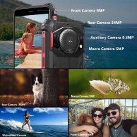 FOSSiBOT F101 P Smartphone, 4GB/64GB, 10.600mAh Akku, 5,45" HD+, 24MP Kamera, 7GB RAM, 512GB erweiterbar, 123dB Lautsprecher, 4G Dual SIM, Face ID, GPS