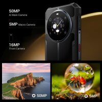 FOSSIBOT F109S Smartphone, 256GB, 6GB RAM, 10600mAh, 6,75" HD+ IPS, 1,32" Rückdisplay, IP68, Octa-Core, 4G, Dual-SIM, 50MP Kamera, NFC, Blau