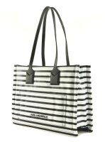 Karl Lagerfeld IKON Nylon Stripes Shopper-Tasche, Modell A2W30176, Tote Bag, 37x29x12 cm, gestreiftes Design