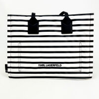 Karl Lagerfeld IKON Nylon Stripes Shopper-Tasche, Modell A2W30176, Tote Bag, 37x29x12 cm, gestreiftes Design