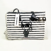 Karl Lagerfeld IKON Nylon Stripes Shopper-Tasche, Modell A2W30176, Tote Bag, 37x29x12 cm, gestreiftes Design