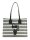 Karl Lagerfeld IKON Nylon Stripes Shopper-Tasche, Modell A2W30176, Tote Bag, 37x29x12 cm, gestreiftes Design