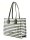 Karl Lagerfeld IKON Nylon Stripes Shopper-Tasche, Modell A2W30176, Tote Bag, 37x29x12 cm, gestreiftes Design