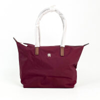 TOMMY HILFIGER Popette Tote Bag, Handtasche, Deep Rouge, 31x28x12 cm, geräumig, elegantes Design