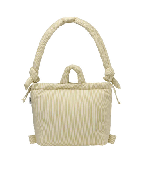 ÖLEND Ona Soft Bag, Rucksack-Tasche, Baumwolle, gestreift, 32x42x14 cm, Cotton Lime Stripe