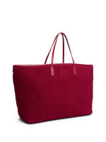 Tommy Hilfiger Sofia Capsule, rote Strandtasche, Modell AW0AW17442 XJS, geräumig, mit Logo, Tragehenkel, modisches Design