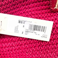 Tommy Hilfiger Sofia Capsule, rote Strandtasche, Modell AW0AW17442 XJS, geräumig, mit Logo, Tragehenkel, modisches Design