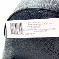 Karl Lagerfeld IKON Pebble MD Rucksack, 38x30x12 cm, Schwarz, Modell A1W30497, eleganter City-Rucksack mit Reißverschluss und Logo-Detail
