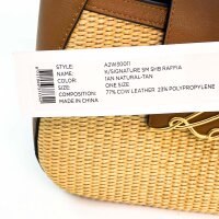 Karl Lagerfeld K/Signature shoulder bag, model A2W30011, natural tan, raffia, 25x15x9 cm, elegant design