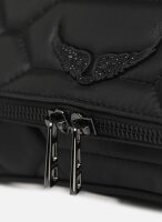 Zadig & Voltaire bag, model LWBA02581, Rock XL Mat Scale Noir, shoulder bag, 15x27x2 cm, black, scale pattern