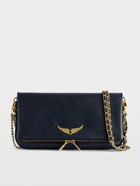 Zadig & Voltaire LWBA000014, Rock Grained LE shoulder bag, grained leather, 27x13x2 cm, silver details