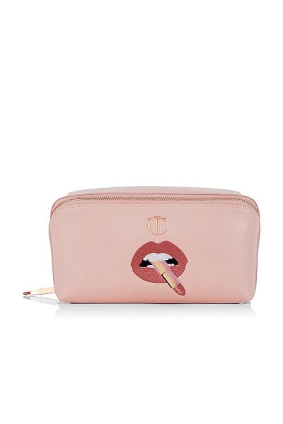 Charlotte Tilbury Pillow Talk Kosmetiktasche, 19x10x10 cm, Make-up-Bag, Reißverschluss, kompakt, stilvolles Design
