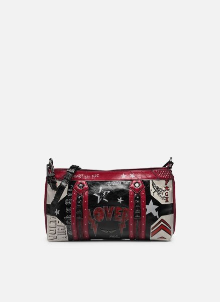 Zadig & Voltaire LWBA03948011UNI, Womens Shoulder Bag, Sunny Moody Punk, Black, 19x33x8 cm, stylish, versatile