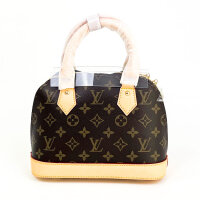Louis Vuitton Alma BB M46990, Handtasche, Monogram Canvas, 23,5×17,5×11,5 cm, goldfarbene Details, abnehmbarer Schulterriemen
