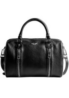 Zadig & Voltaire Sunny Medium handbag, grained leather, black, 34×23×17 cm, model LWBA00013