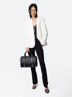 Zadig & Voltaire Sunny Medium handbag, grained leather, black, 34×23×17 cm, model LWBA00013