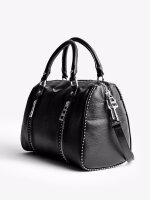 Zadig & Voltaire Sunny Medium handbag, grained leather, black, 34×23×17 cm, model LWBA00013
