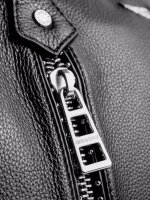 Zadig & Voltaire Sunny Medium handbag, grained leather, black, 34×23×17 cm, model LWBA00013