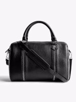 Zadig & Voltaire Sunny Medium handbag, grained leather, black, 34×23×17 cm, model LWBA00013