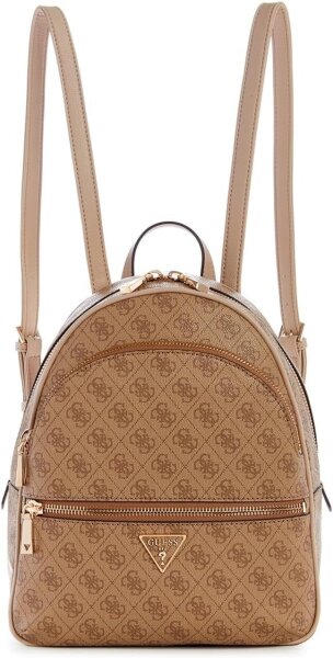 GUESS Manhattan Large Womens Backpack, Latte Logo, One Size, 27.9×12×34 cm, Stylish, Spacious, SG699433