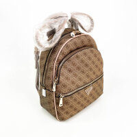 GUESS Manhattan Large Damen-Rucksack, Latte Logo, Einheitsgröße, 27,9×12×34 cm, stilvoll, geräumig, SG699433