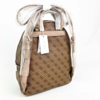 GUESS Manhattan Large Damen-Rucksack, Latte Logo, Einheitsgröße, 27,9×12×34 cm, stilvoll, geräumig, SG699433