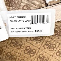GUESS Manhattan Large Damen-Rucksack, Latte Logo, Einheitsgröße, 27,9×12×34 cm, stilvoll, geräumig, SG699433
