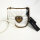 Dolce & Gabbana Devotion medium-sized bag, white, 14.5x21x3 cm, heart-shaped closure, shoulder strap, leather