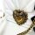Dolce & Gabbana Devotion medium-sized bag, white, 14.5x21x3 cm, heart-shaped closure, shoulder strap, leather