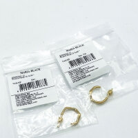 Maria Black Branch Hoop 12, single earring, gold-plated silver, delicate branch design, modern jewelry