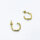 Maria Black Branch Hoop 12, single earring, gold-plated silver, delicate branch design, modern jewelry