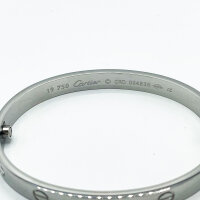 Cartier LOVE Armreif Classic, Modell 6,1 mm, 18K Weißgold 750, inkl. Schraubendreher, ikonisches Design