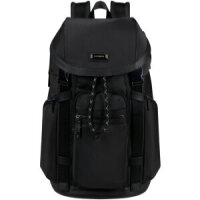 Samsonite Relyon Rucksack M, 15,6", Laptopfach, Flap-Verschluss, Schwarz, Business-Rucksack