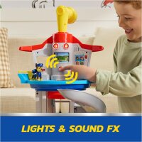 Paw Patrol 6073778 Lookout Tower Spielset, Spielzeugturm mit Licht & Sound, Zubehör & Figuren für Kinder