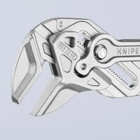 KNIPEX 86 03 400 Pliers wrench 400 mm, chrome-plated, continuously adjustable up to 68 mm, fine adjustment with push button