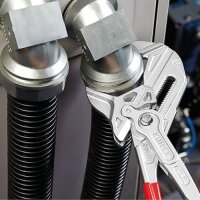 KNIPEX 86 03 400 Pliers wrench 400 mm, chrome-plated, continuously adjustable up to 68 mm, fine adjustment with push button