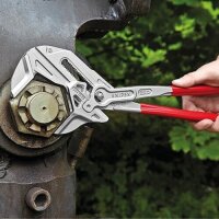 KNIPEX 86 03 400 Pliers wrench 400 mm, chrome-plated, continuously adjustable up to 68 mm, fine adjustment with push button