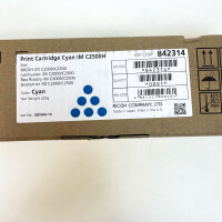 Ricoh IM C2500H Toner Cyan, 842314, passend für IM C2000/C2500, hohe Kapazität, Original Verbrauchsmaterial