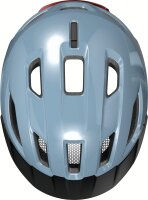 ABUS Urban-I 4.0 bicycle helmet, LED rear light, 2 light modes, visor, glacier blue, 54-58 cm, for adults and teenagers