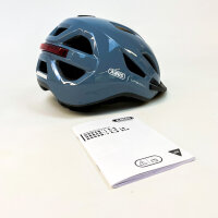 ABUS Urban-I 4.0 bicycle helmet, LED rear light, 2 light modes, visor, glacier blue, 54-58 cm, for adults and teenagers