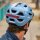 ABUS Urban-I 4.0 bicycle helmet, LED rear light, 2 light modes, visor, glacier blue, 54-58 cm, for adults and teenagers