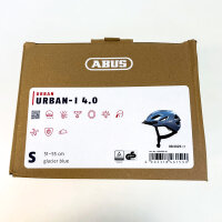 ABUS Urban-I 4.0 bicycle helmet S (51–55 cm), LED rear light, glacier blue, for teenagers, women & men