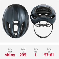 ABUS Taipan Rennradhelm L (57–61 cm), LED-Licht, Belüftung, Como Blue, leicht, verstellbar