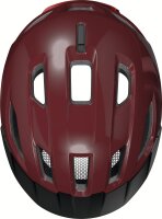 ABUS Urban-I 4.0 Fahrradhelm M (54–58 cm), LED-Rücklicht, Kastanienrot, für Erwachsene und Jugendliche