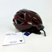 ABUS Urban-I 4.0 Fahrradhelm M (54–58 cm), LED-Rücklicht, Kastanienrot, für Erwachsene und Jugendliche