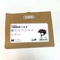 ABUS Urban-I 4.0 Fahrradhelm M (54–58 cm), LED-Rücklicht, Kastanienrot, für Erwachsene und Jugendliche