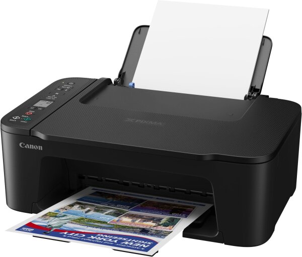Canon PIXMA TS3750i Farbtintenstrahldrucker, A4, WLAN, Drucken/Kopieren/Scannen, randloser Fotodruck, für Home Office, Schwarz
